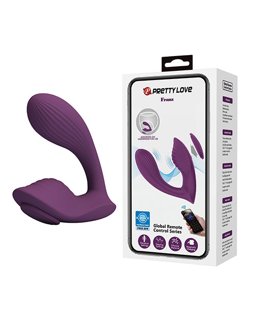Pretty Love Klay App-Enabled Thrusting Hands-Free Vibrator - Purple