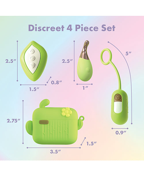 Blush Play With Me Blooming Bliss Remote Controlled Vibrating Kit - Green