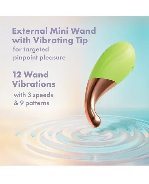 Blush Play With Me Blooming Bliss Remote Controlled Vibrating Kit Green - Lady Maven - Maison du Maven