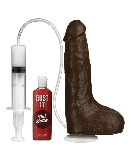 Bust It Realistic Black Squirting Dildo with 1 oz Nut Butter - Ultimate Pleasure Toy for Unmatched Sensation - Lady Maven - Maison du Maven