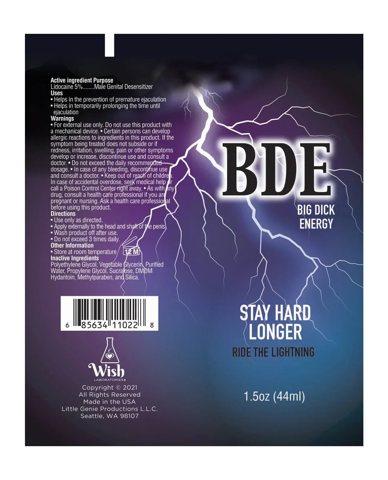 BDE Stay Hard Longer Cream - 1.5 oz - Lady Maven - Maison du Maven
