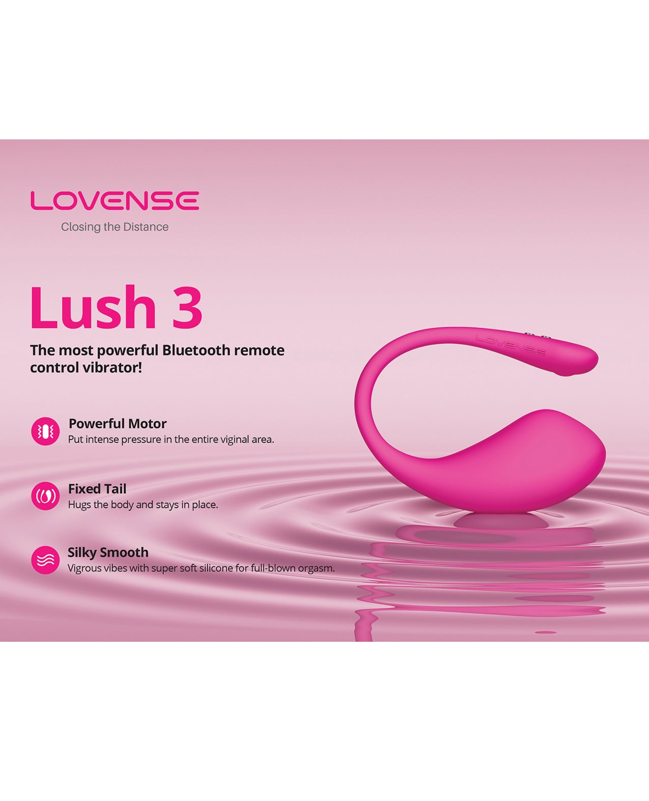 Lovense Lush 3.0 Sound Activated Camming Vibrator - Pink - Lady Maven - Maison du Maven