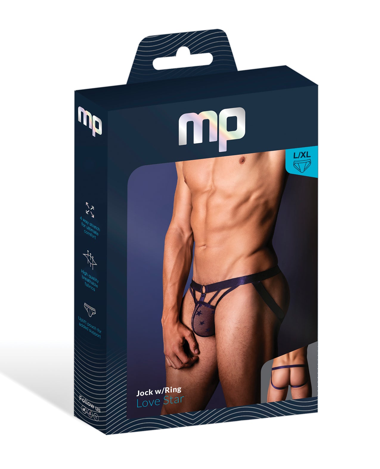 Love Star Jock w/Ring - Purple L/XL - Lady Maven - Maison du Maven