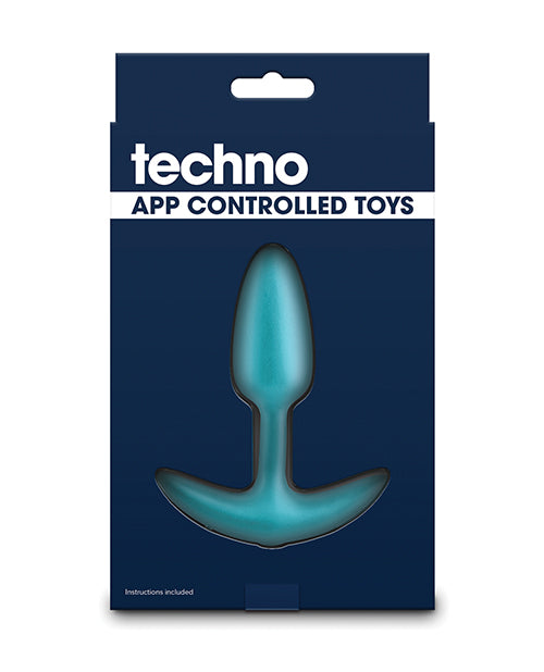Techno Trance App Controlled Vibrating Anal Plug w/Remote - Blue - Lady Maven - Maison du Maven
