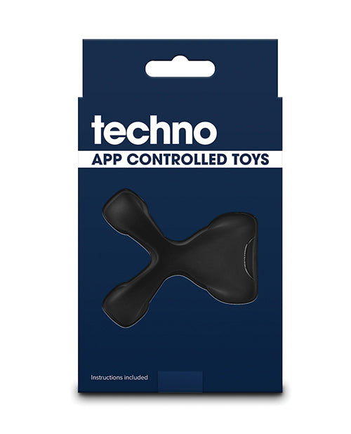 Techno Strobe App Controlled Vibrating Cock Ring - Black - Lady Maven - Maison du Maven