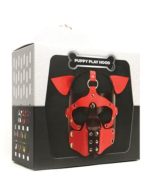 665 Playful Pup Hood in Black/Yellow - One Size Fits All - Lady Maven - Maison du Maven