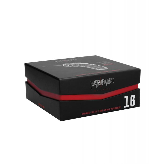 Shots Man Cage 4.5" w/Silicone Urethral Sounding - Clear - Lady Maven - Maison du Maven