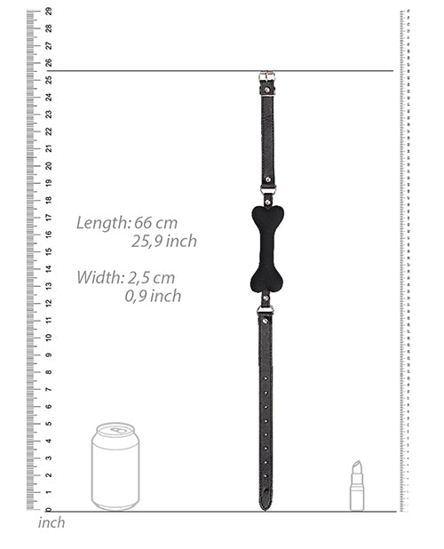 Shots Ouch Puppy Play Silicone Bone Gag - Black - Lady Maven - Maison du Maven