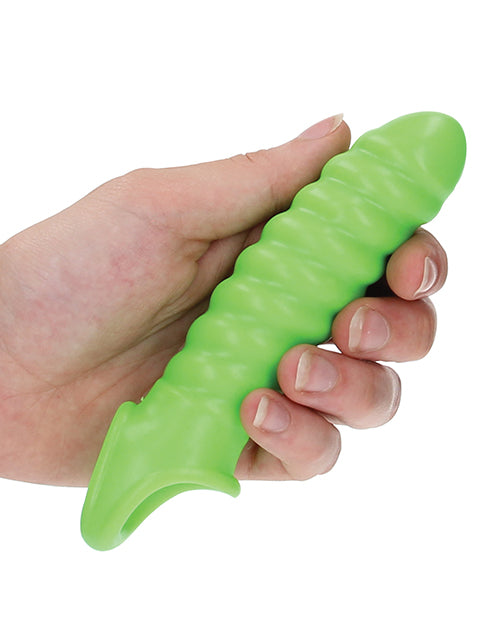 Shots Ouch Swirl Stretchy Penis Sleeve - Glow in the Dark - Lady Maven - Maison du Maven