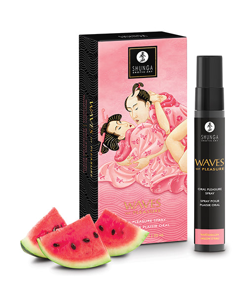 Shunga Waves of Pleasure Oral Pleasure Spray - .66 oz Watermelon - Lady Maven - MaisonduMaven