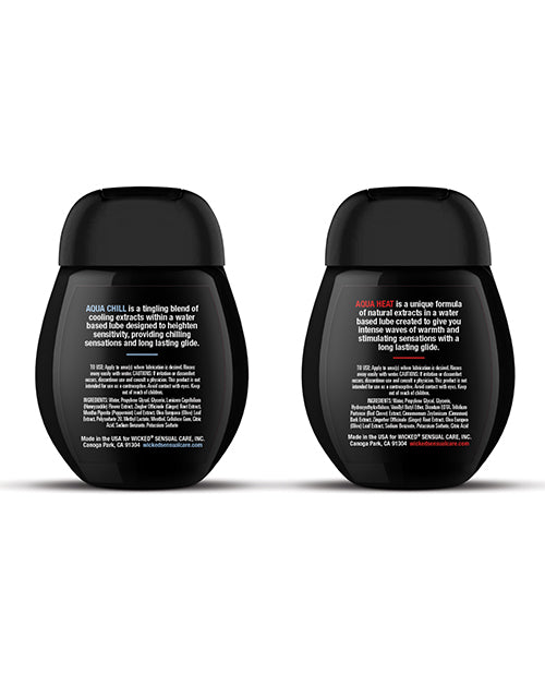 Wicked Sensual Care Sensation Kit Cooling and Warming Water Based Lubricants - 1.5 oz Bottles - Lady Maven - MaisonduMaven