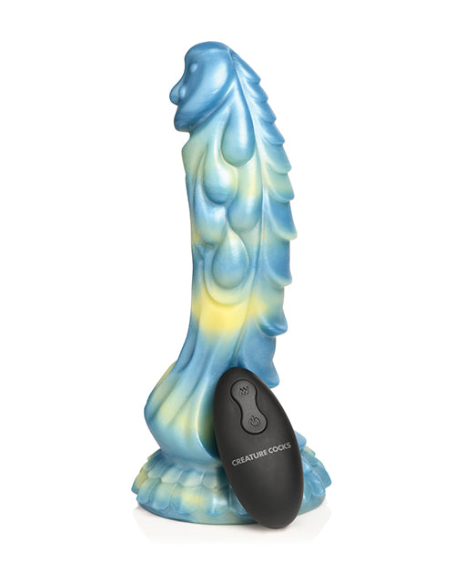 Creature Cocks Sea Stallion Vibrating Dildo w/Remote - Blue/Yellow - Lady Maven - Maison du Maven