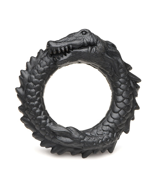 Creature Cocks Caiman Silicone Cock Ring - Black - Lady Maven - Maison du Maven