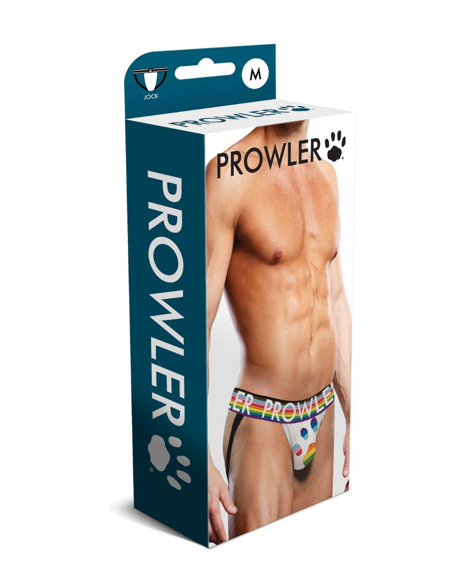 Prowler Oversized Paw Jock Strap - White/Multi MD - Lady Maven - Maison du Maven