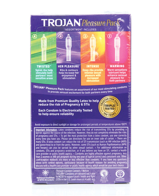 Trojan Pleasure Condoms - Asst. Box of 12 - Lady Maven - Maison du Maven