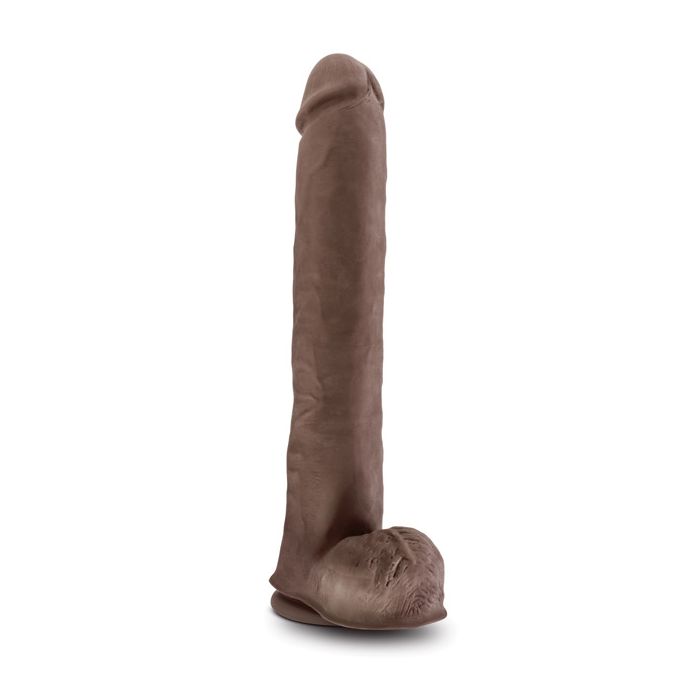 Blush Au Naturel Daddy 14" Sensa Feel Dual Density Dong w/Suction Cup - Chocolate - Lady Maven - Maison du Maven
