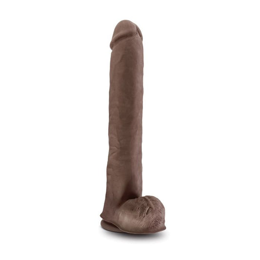 Blush Au Naturel Daddy 14" Sensa Feel Dual Density Dong w/Suction Cup - Chocolate - Lady Maven - Maison du Maven