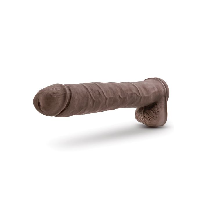 Blush Au Naturel Daddy 14" Sensa Feel Dual Density Dong w/Suction Cup - Chocolate - Lady Maven - Maison du Maven