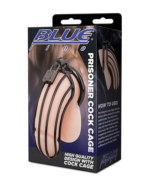Blue Line Prisoner Cock Cage - Black - Lady Maven - Maison du Maven