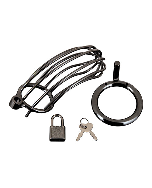 Blue Line Prisoner Cock Cage - Black - Lady Maven - Maison du Maven