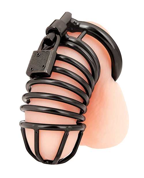 Blue Line Deluxe Chastity Cage - Black - Lady Maven - Maison du Maven