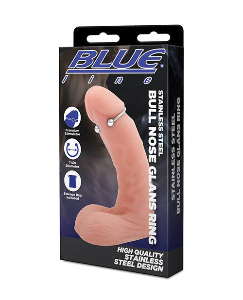 Blue Line Stainless Steel Bull Nose Glans Ring - 32mm - Lady Maven - Maison du Maven