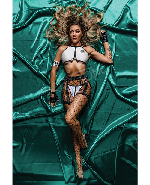 Role Play Frisky Body Inspector FBI 6 pc Set Black/White M/L - Lady Maven - Maison du Maven