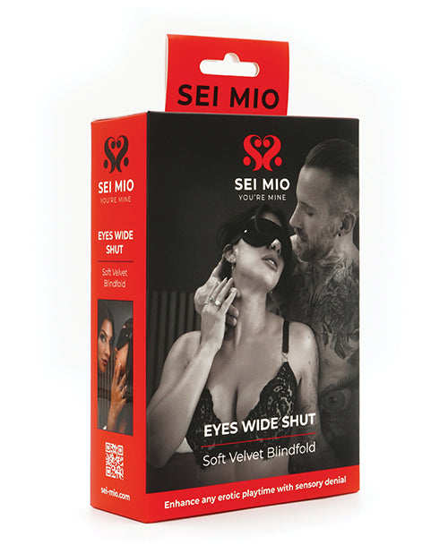 Sei Mio Eyes Wide Shut Soft Velvet Blindfold - Black - Lady Maven - Maison du Maven