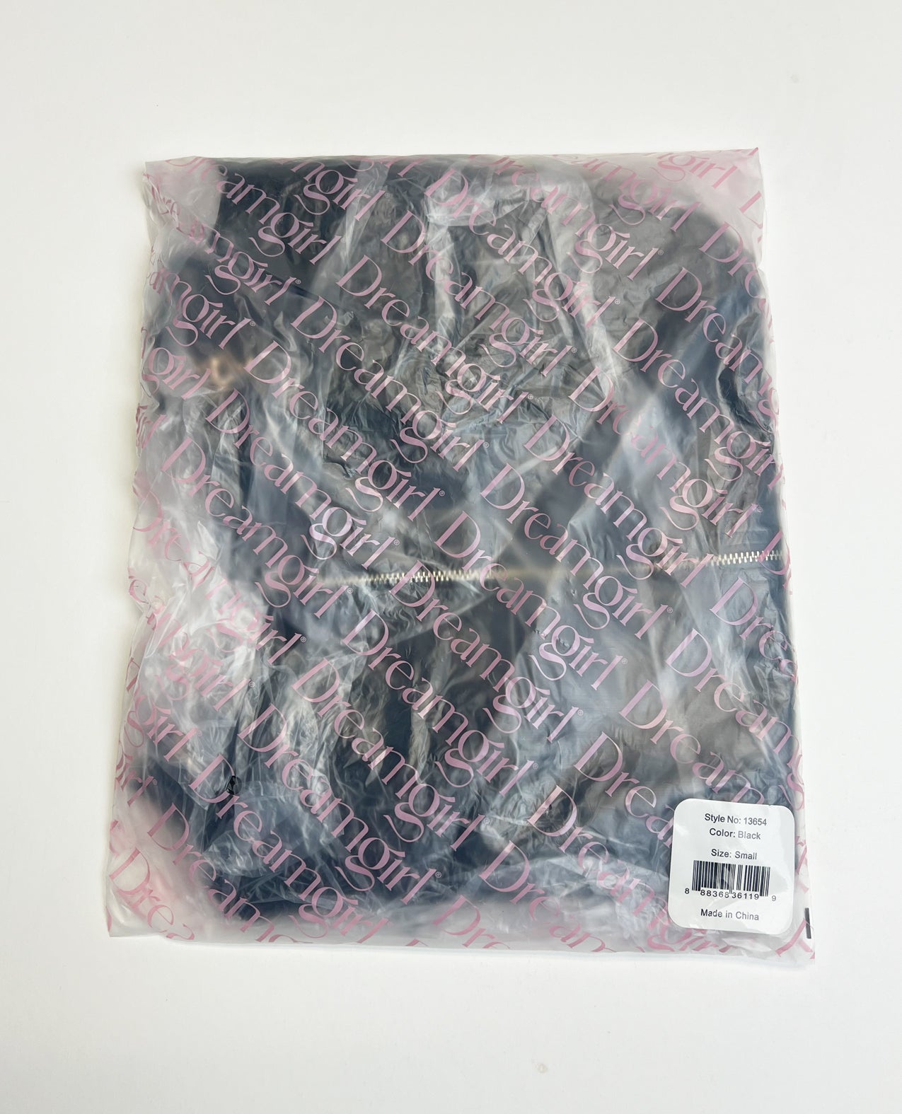 Embroidered Stretch Faux Leather and Mesh Chemise - Black LG