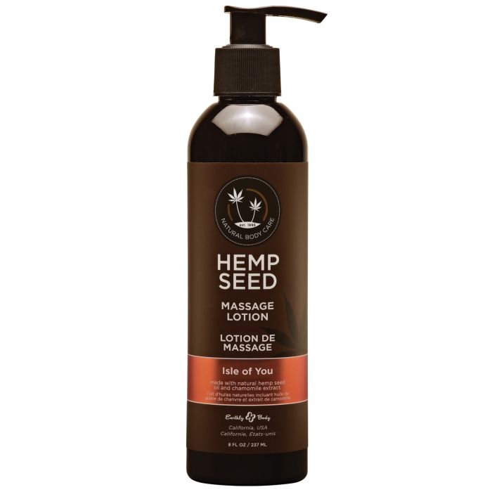 Earthly Body Hemp Seed Massage Lotion - 8 oz Isle of You - Lady Maven - Maison du Maven