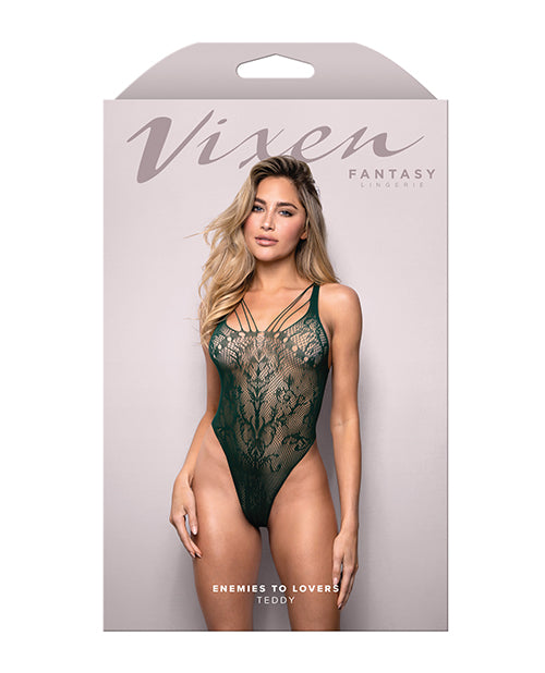 Vixen Enemies To Lovers Seamless Lace Teddy - Green O/S - Lady Maven - Maison du Maven