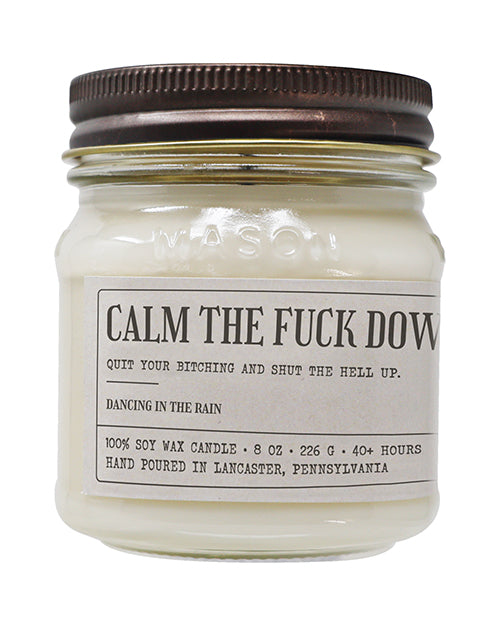 Calm The Fuck Down - Funny Candle 8 oz Soy Wax - Lady Maven - Maison du Maven
