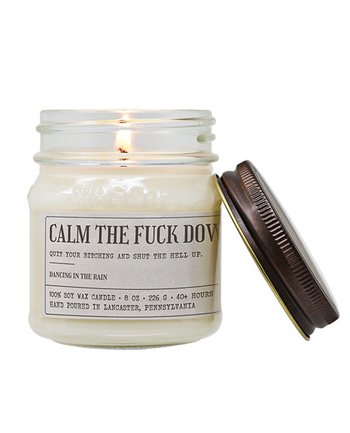 Calm The Fuck Down - Funny Candle 8 oz Soy Wax - Lady Maven - Maison du Maven