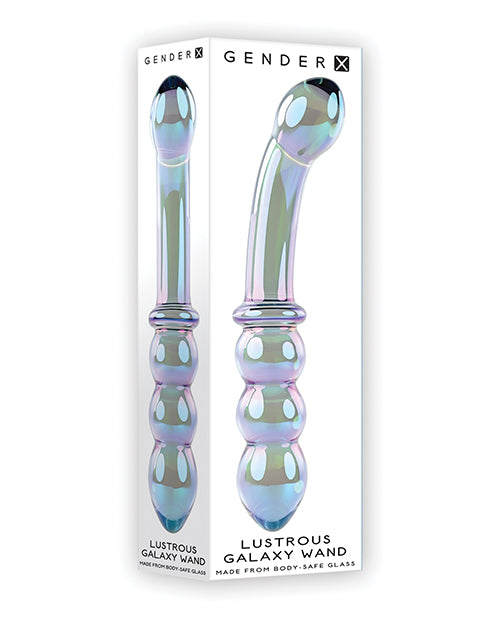Gender X Lustrous Galaxy Wand Dual Ended Glass Massager - Green - Lady Maven - Maison du Maven