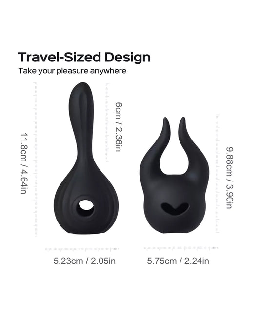 Horns Pomi Wand Attachments Bundle - Black - Lady Maven - Maison du Maven