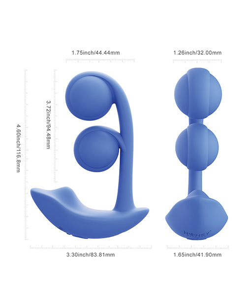 Melody Twin Balls Clit & G-Spot Vibrator - Blue - Lady Maven - Maison du Maven