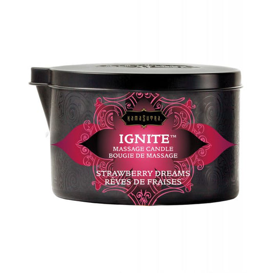 Kama Sutra Ignite Massage Soy Candle - Strawberry Dreams - Lady Maven - Maison du Maven