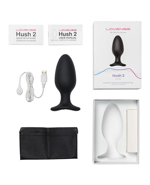 Lovense Hush 2 2.25" Butt Plug - Black - Lady Maven - Maison du Maven