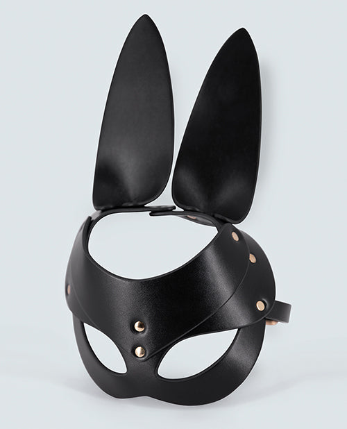 Lust PU Leather Bunny Mask - Black - Lady Maven - Maison du Maven