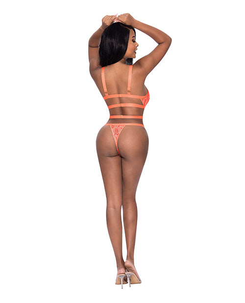 Rude Awakening Strappy Teddy Orange L/XL - Lady Maven - Maison du Maven