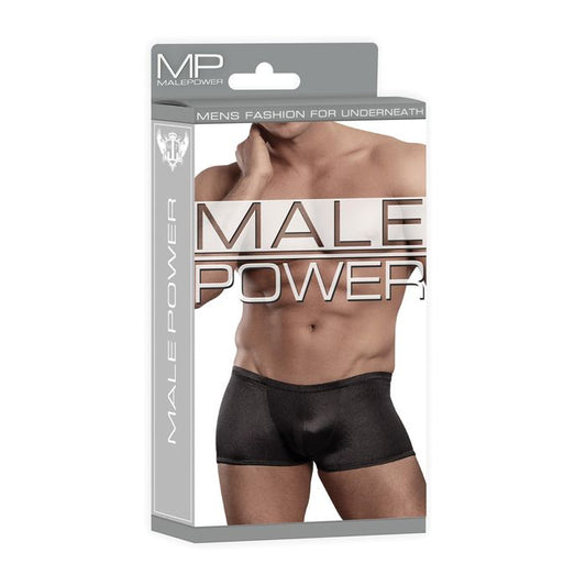 Male Power Satin Lycra Boxer Black X Large - Lady Maven - Maison du Maven