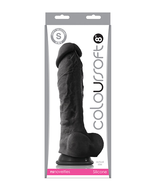 ColourSoft 8" Soft Dildo - Black - Lady Maven - Maison du Maven