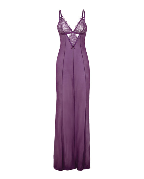 Katana Mesh & Eyelash Lace Gown - Purple L/XL - Lady Maven - Maison du Maven