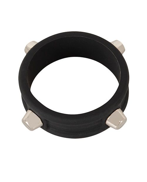 Rebel Cock Ring w/Studs - Black - Lady Maven - Maison du Maven