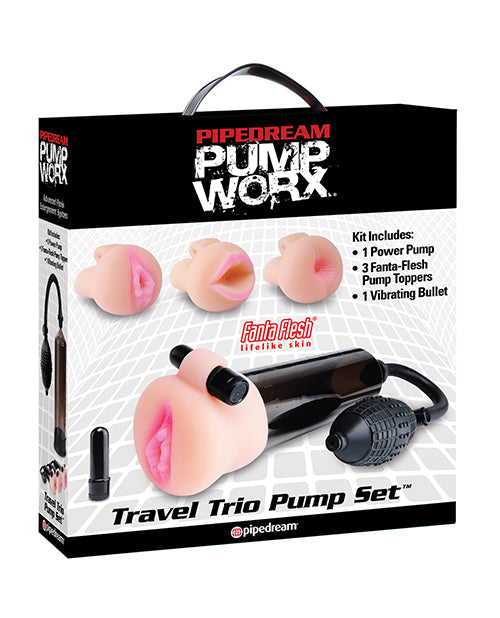 Pump Worx Travel Trio Pump Set - Power Pump, Bullet & 3 Attch. - Lady Maven - Maison du Maven