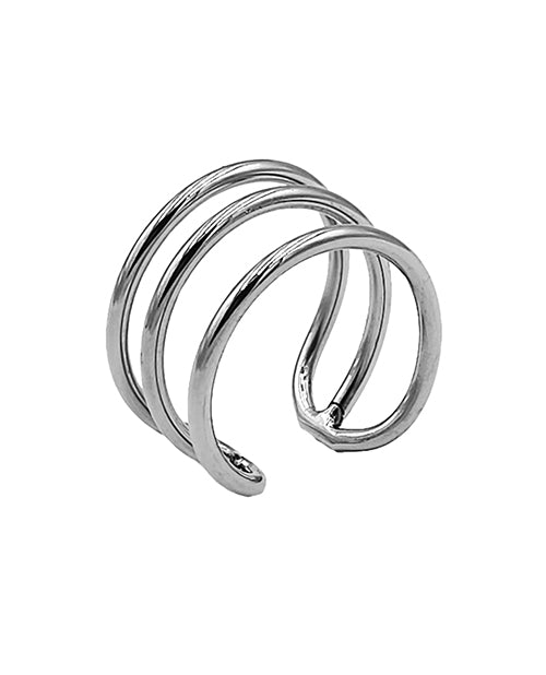 Rouge Stainless Steel Triple Wire Glans Ring 32 mm - Silver - Lady Maven - Maison du Maven