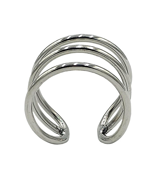 Rouge Stainless Steel Triple Wire Glans Ring 32 mm - Silver - Lady Maven - Maison du Maven