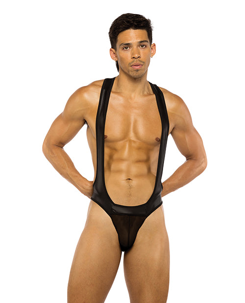 Men's Wrestling Jockstrap Singlet - Black MD - Lady Maven - Maison du Maven