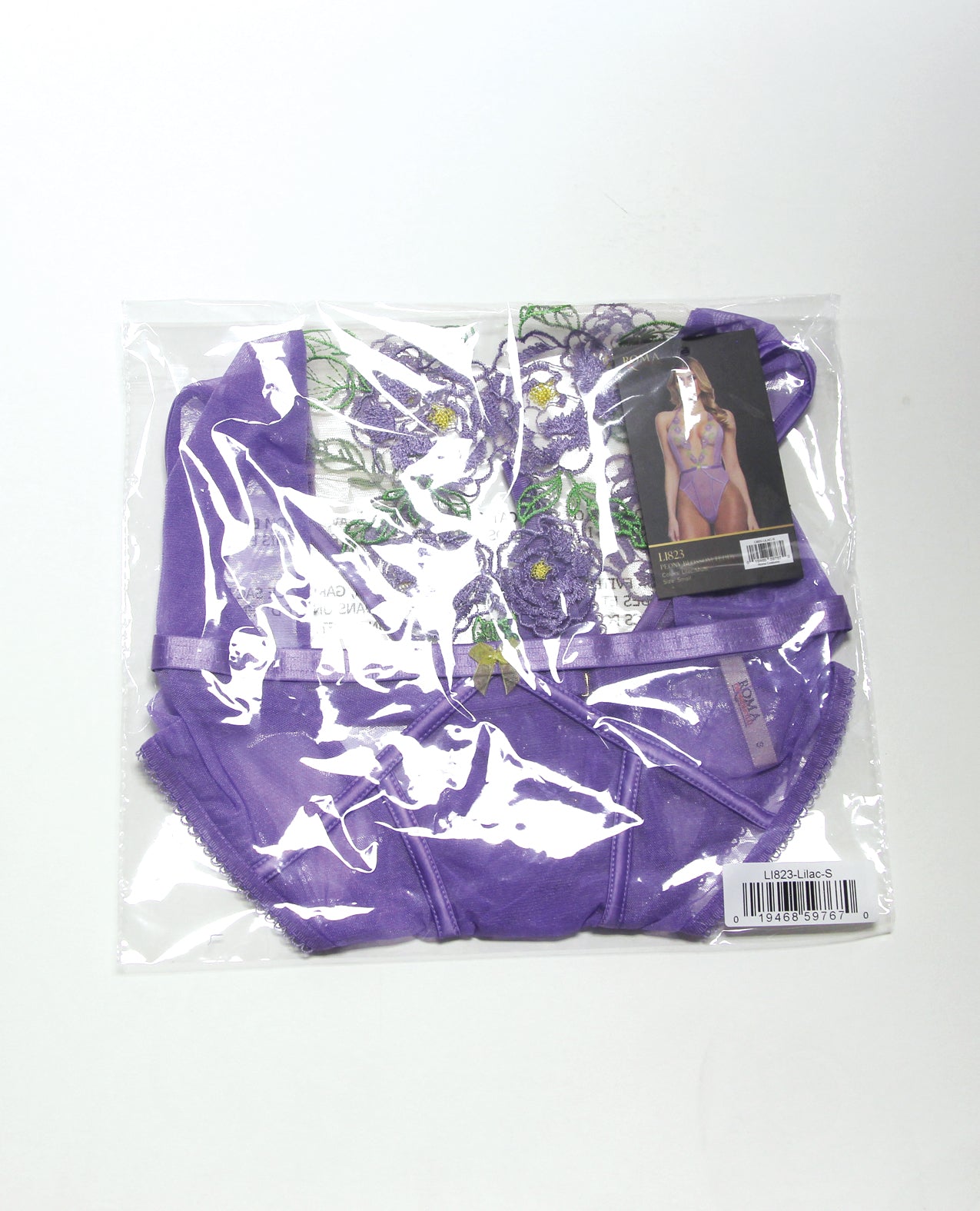 Peony Blossom Embroidered Halter Top Teddy - Lilac XL - Lady Maven - Maison du Maven