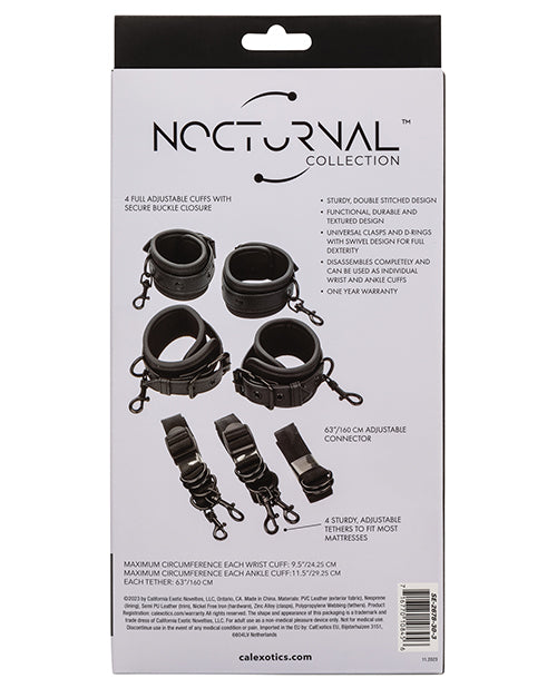 Nocturnal Collection Adjustable Bed Restraints - Black - Lady Maven - Maison du Maven